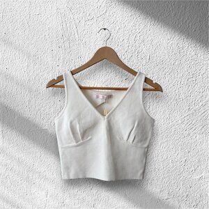 Maria Pavan Back Cutout Knit Crop Top